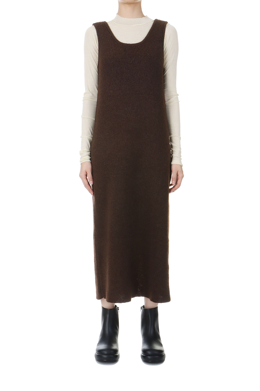 樂天商城 - Soft Uneck Onepiece -BROWN (62420399) anuke(アンヌーク)