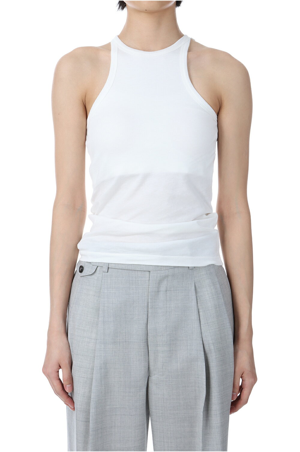 Rakuten - 【P10倍】American Sleeve Tank Top - Shiro(White) (25SS-27-S) Jun Mikami(ジュンミカミ)