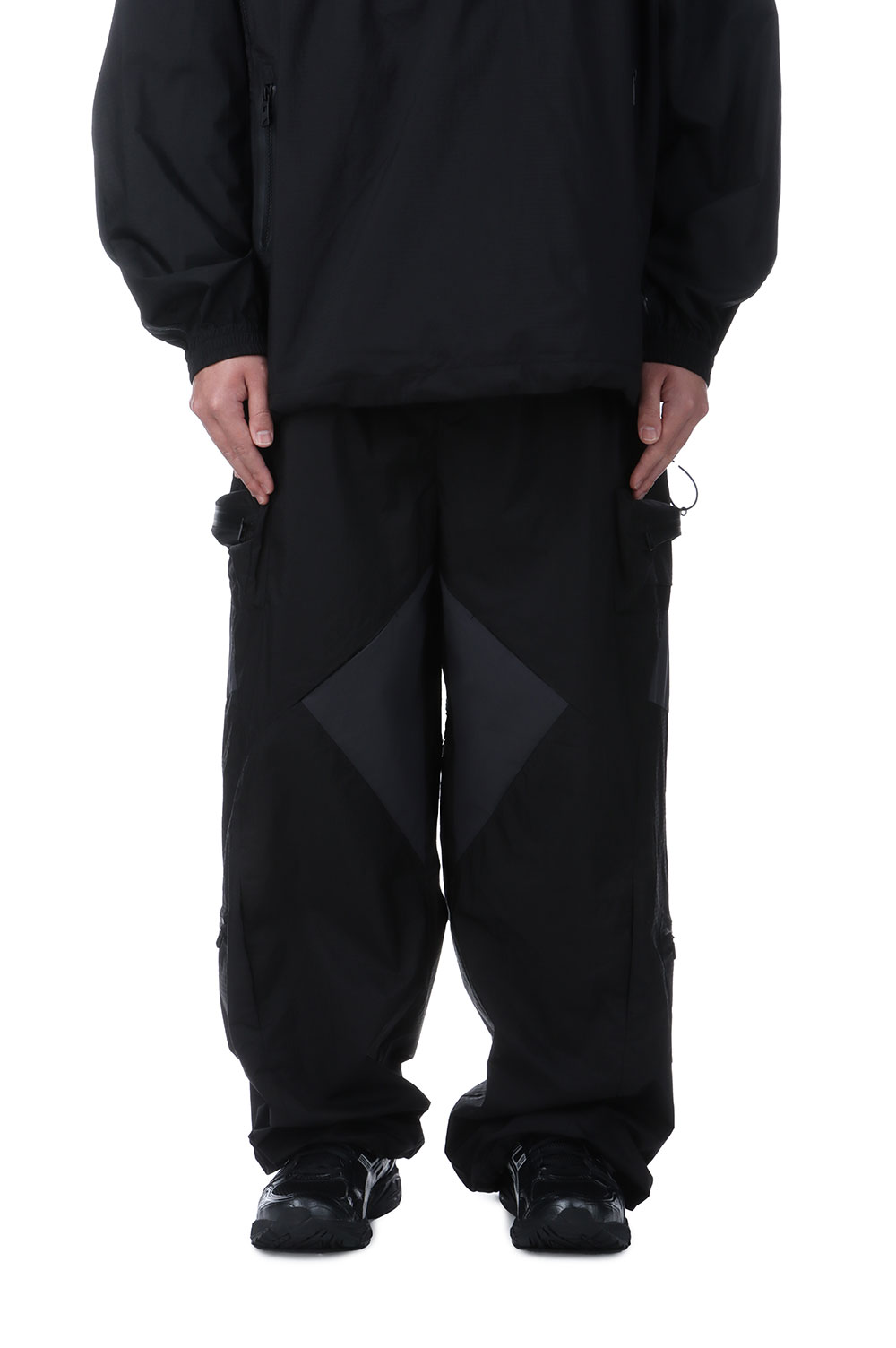 【P5倍】2.5 LAYER PIN TUCK WIDE TROUSERS - BLACK (FPA03251U0001) F/CE.(エフシーイー)