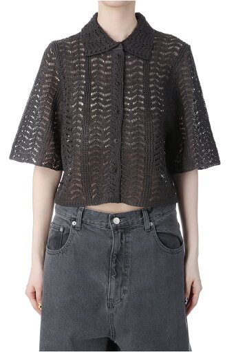 【SALE / 20%OFF】Lace Knit Shirts -CHARCOAL GRAY (12510516) Todayful(トゥデイフル) 【SALE / 20%OFF】Lace Knit Shirts -CHARCOAL GRAY (12510516) Todayful(トゥデイフル)
