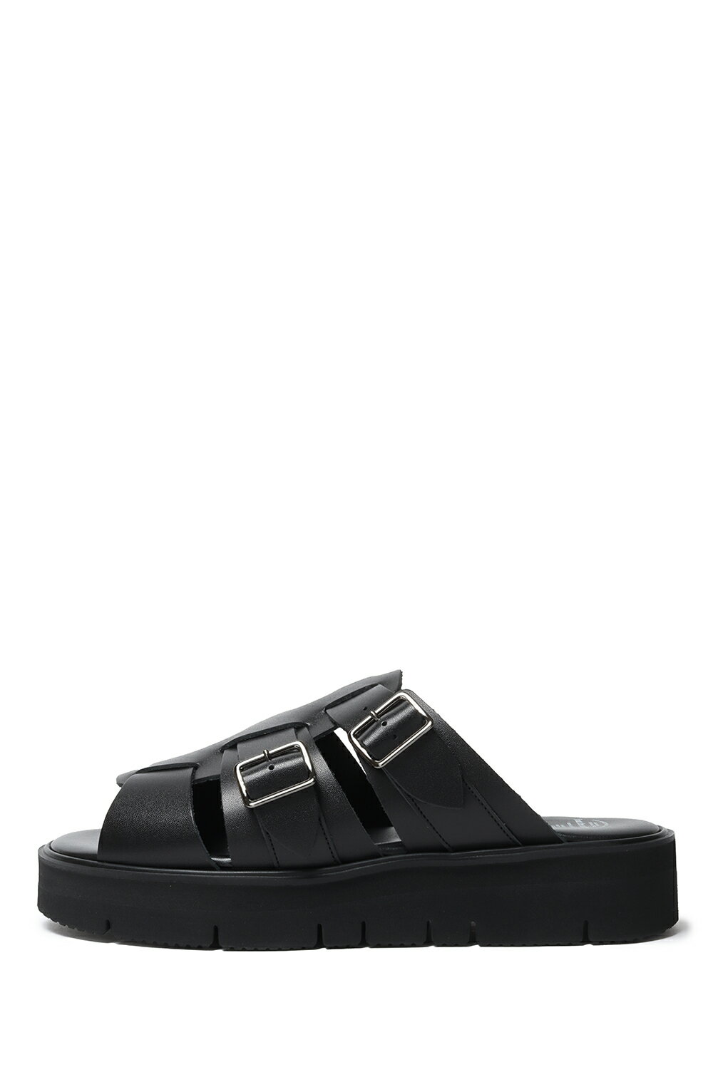 GURKHA SANDALS (GLOXI CUT MEDIUM SOLE) - BLACK (FTC2512005) foot the coacher(フットザコーチャー)