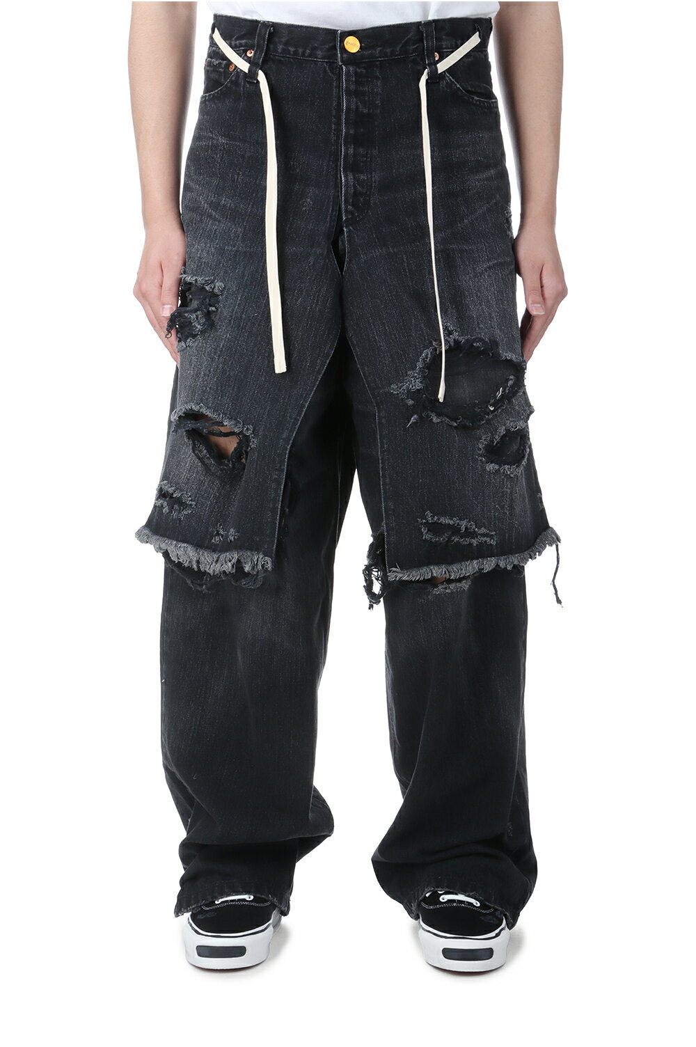Rakuten - 【P10倍】Denim Wrap Skirt - BLACK (G14PT040) KAMIYA(カミヤ)