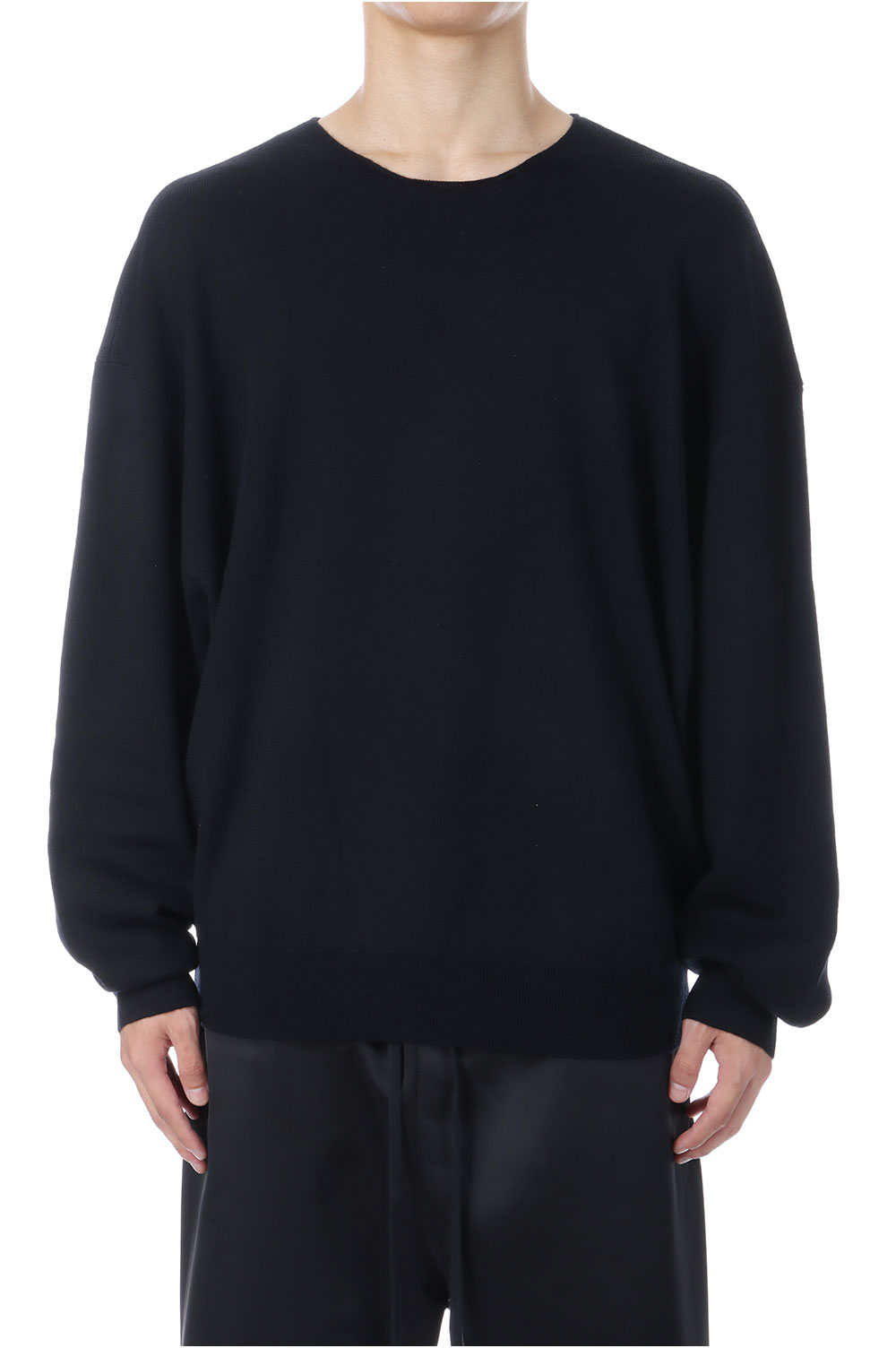 Rakuten - 【P10倍】Merino Long Sleeve Crewneck Sweater / Jet Black (192SP256490F) ESSENTIALS(エッセンシャルズ)