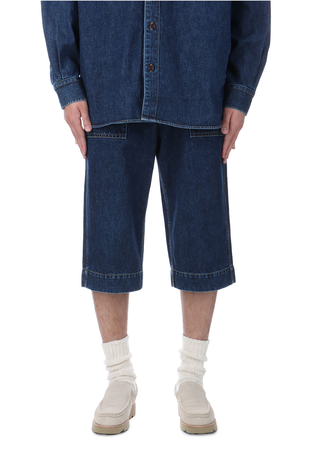 樂天商城 - DENIM HALF PANT / INDIGO (P005) CEIVE(シーヴ)
