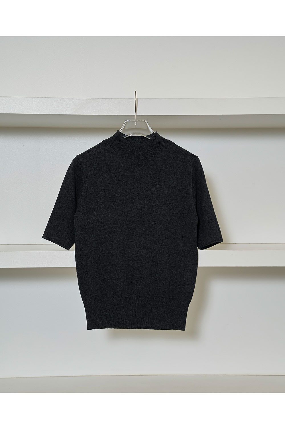 Halfsleeve Highgauge Knit - CHARCOAL GRAY(12520513) Todayful(トゥデイフル)