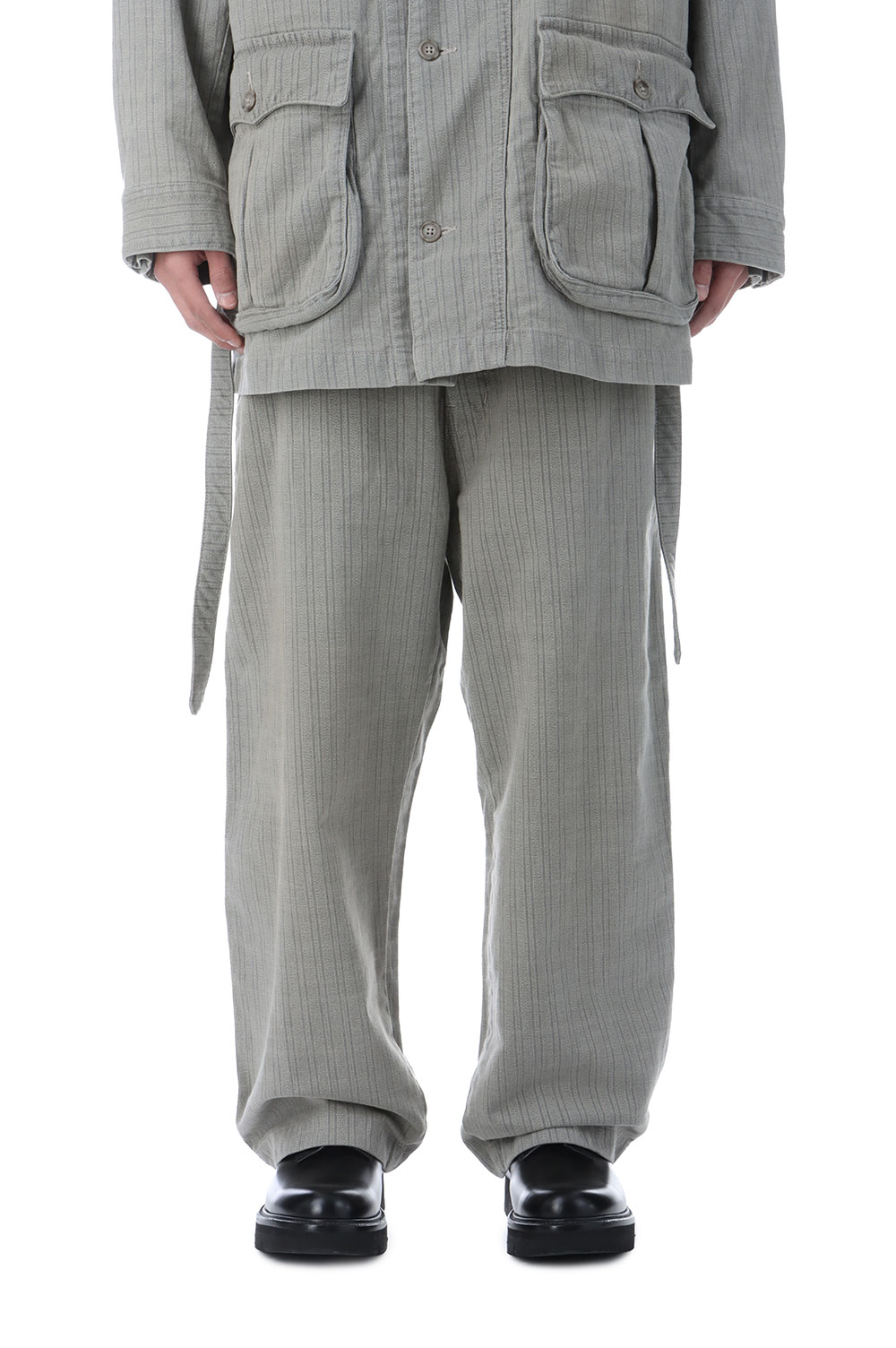 FADED STRIPE FATTY PANTS / GRAY (PC-003-3548) Porter Classic(ポータークラシック)