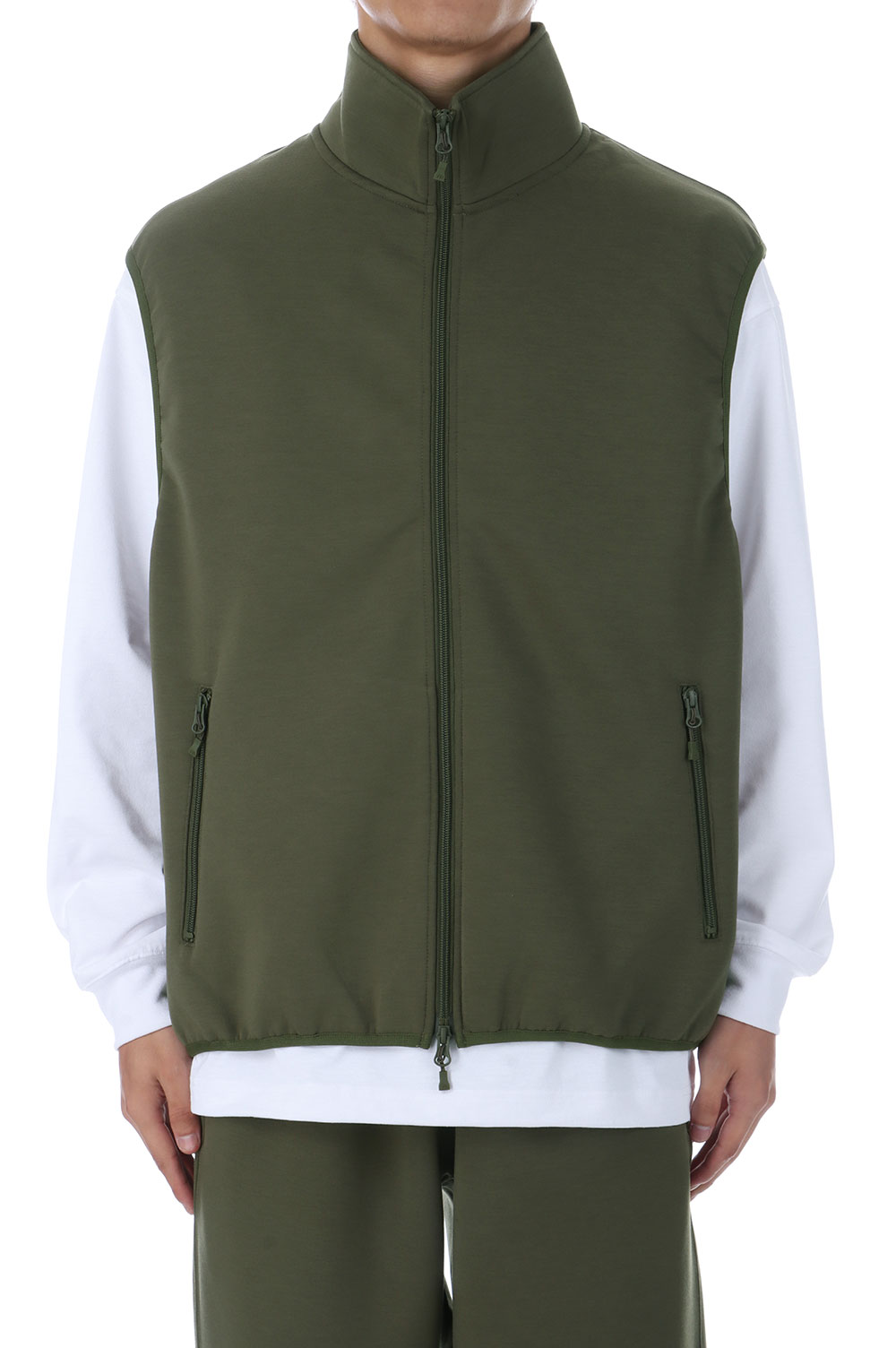 Hawaiian - 【P5倍】TECH SCUBA KNIT STAND COLLAR VEST - OLIVE (BE-61025W) DAIWA PIER39(ダイワ ピア39)