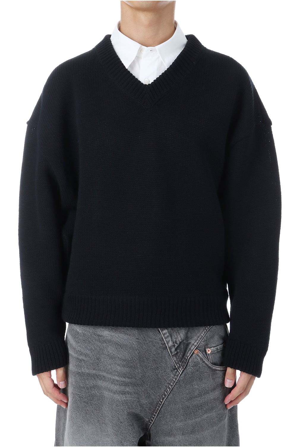 BOUNCE FUSION KNIT PULLOVER - BLACK (25AW67KN196) doublet(ダブレット)