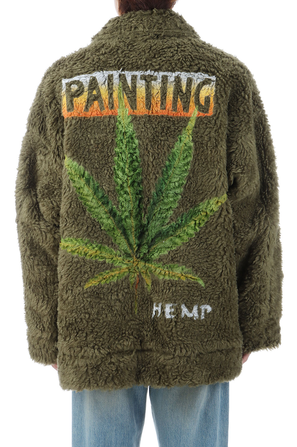 Rakuten - HAND-PAINTED HEMP FAUX FUR JACKET - KHAKI (25AW10BL227) doublet(ダブレット)