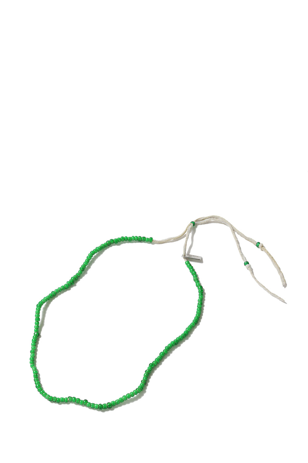 下記のカラーもご用意しておりますAQUABLUEREDPURPLE サイズ表　サイズ全長F90cm商品情報商品名Glass Beaded Necklace - GREEN (G15AC216)素材beads:grass / code:dee...