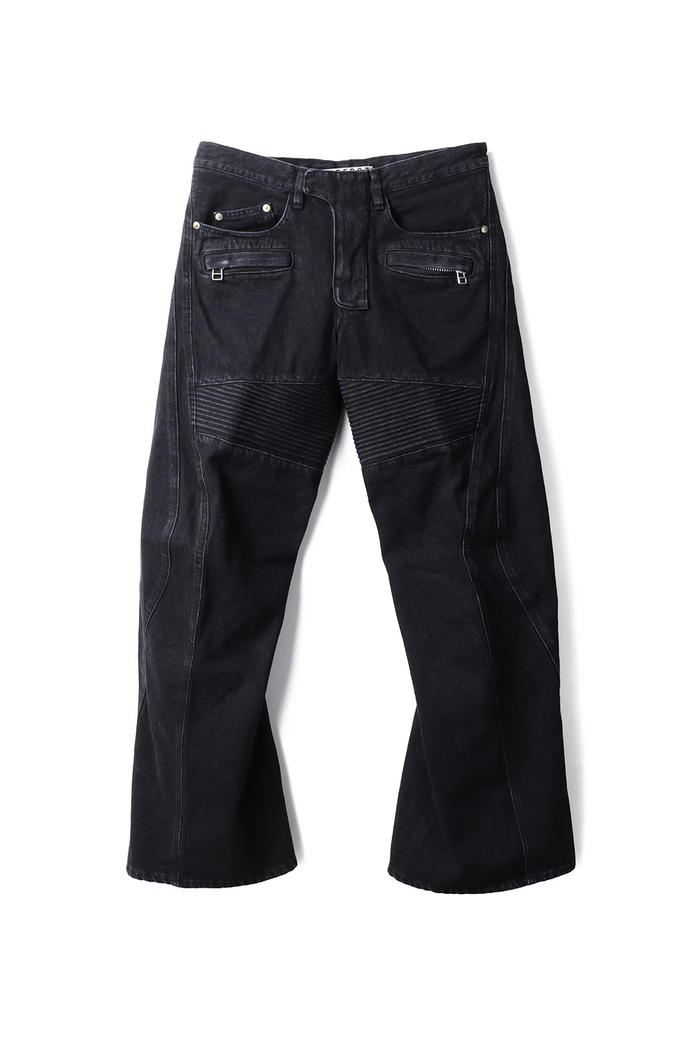 樂天商城 - 3D TWISTED MOTO JEANS - FADED BLACK (NF252P05A) NVRFRGT(ネヴァーフォーゲット)