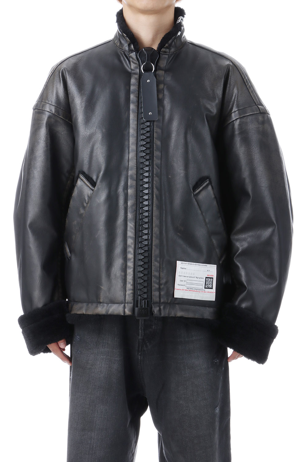 樂天商城 - VEGAN BOA LEATHER JACKET - BLACK (A15BL071) MIHARA YASUHIRO(ミハラ ヤスヒロ)
