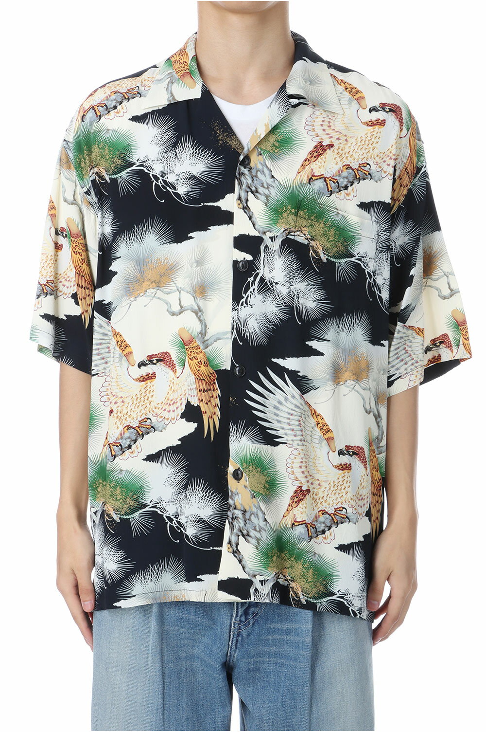 Rakuten - 【P10倍】ALOHA SHIRT KING OF THE SKY - BLACK (GL39545) Gold(ゴールド)
