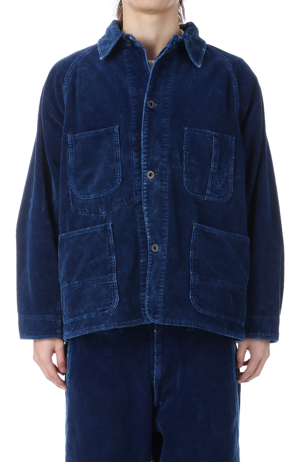 Rakuten - 【P10倍】9W INDIGO CORDUROY WORK COAT - NAVY (GL15739) Gold(ゴールド)