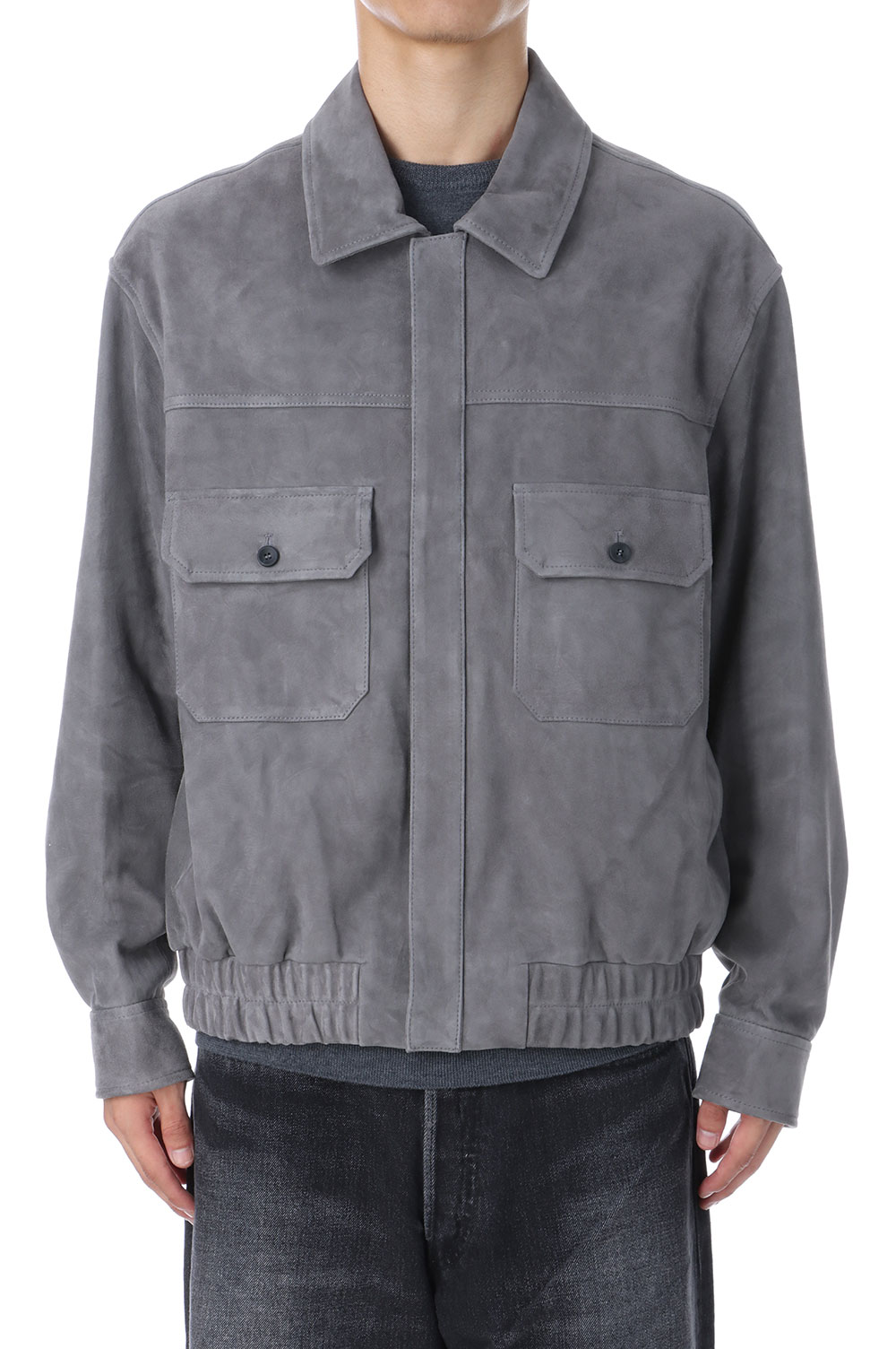 樂天商城 - Leather Habana Blouson - Concrete (AOEWLJ002) ANOTHER OFFICE(アナザー・オフィス)