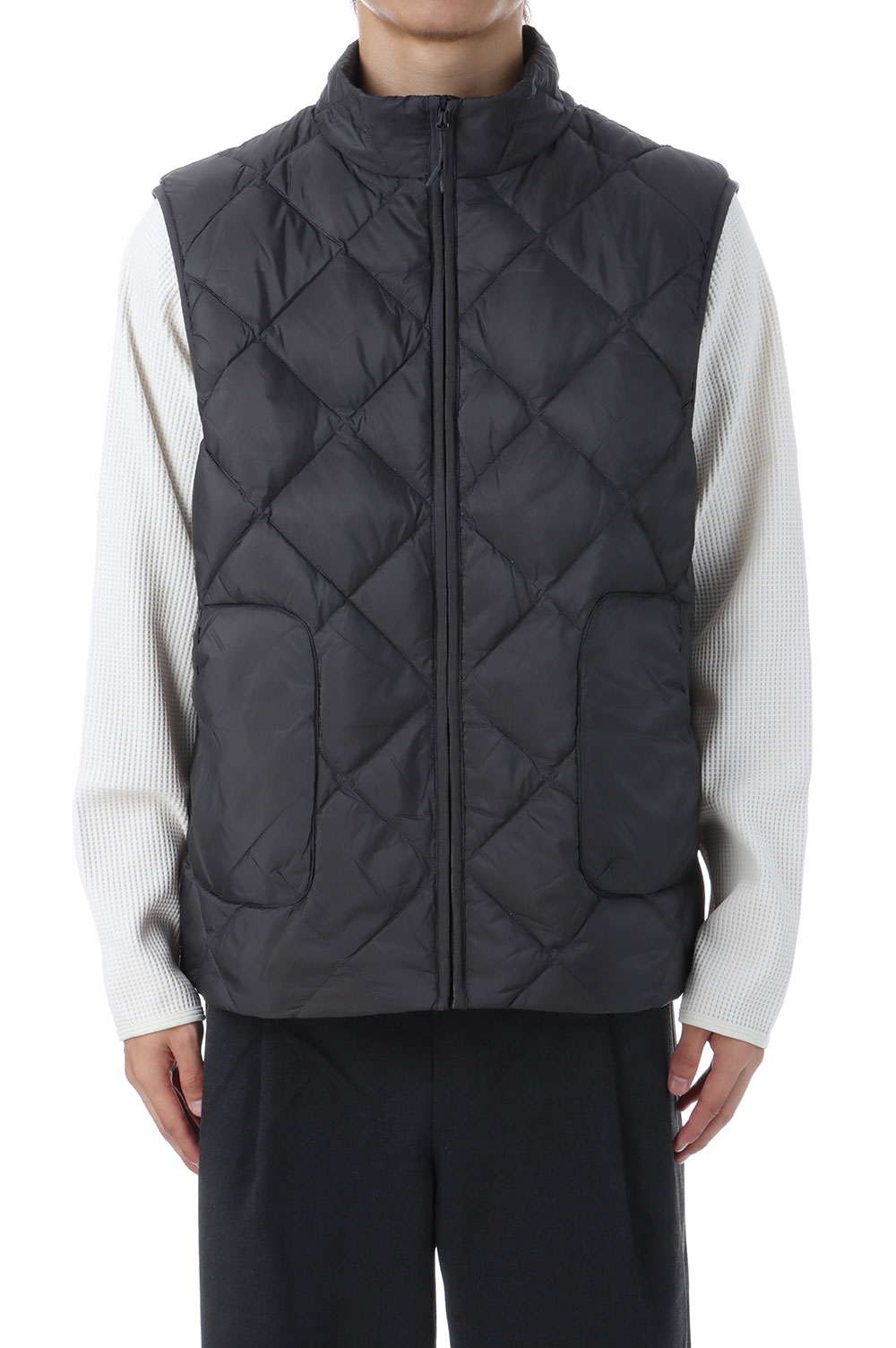 樂天商城 - BASE LT DOWN VEST - CHARCOAL BLACK (AW25004) Hiking Patrol(ハイキングパトロール)