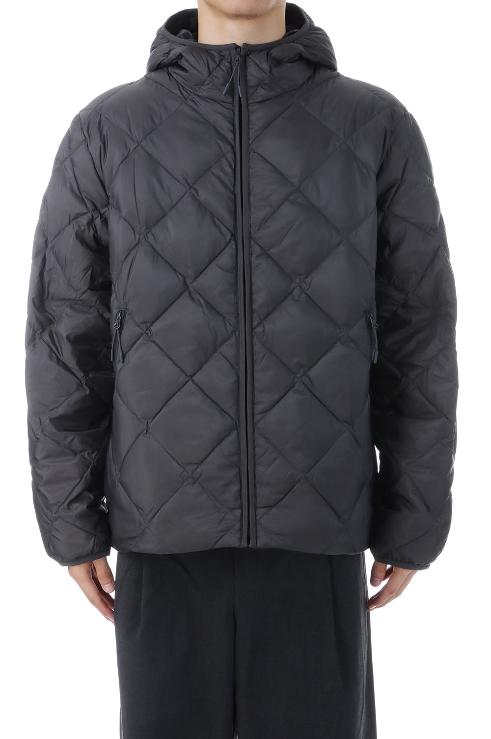 樂天商城 - BASE LT DOWN HOODED JACKET - CHARCOAL BLACK (AW25003) Hiking Patrol(ハイキングパトロール)