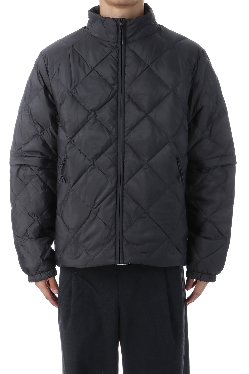 BASE LT DOWN ZIP JACKET - CHARCOAL BLACK (AW25005) Hiking Patrol(ハイキングパトロール)