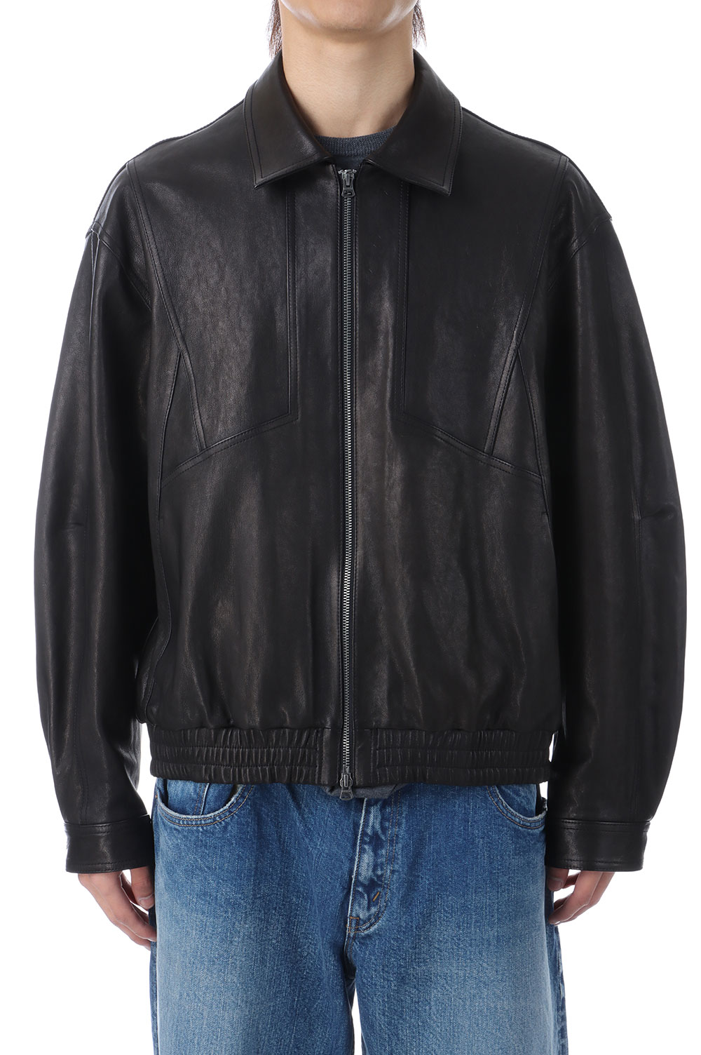 Lambskin Utility Blouson - Black (AOEWLJ001) ANOTHER OFFICE(アナザー・オフィス)