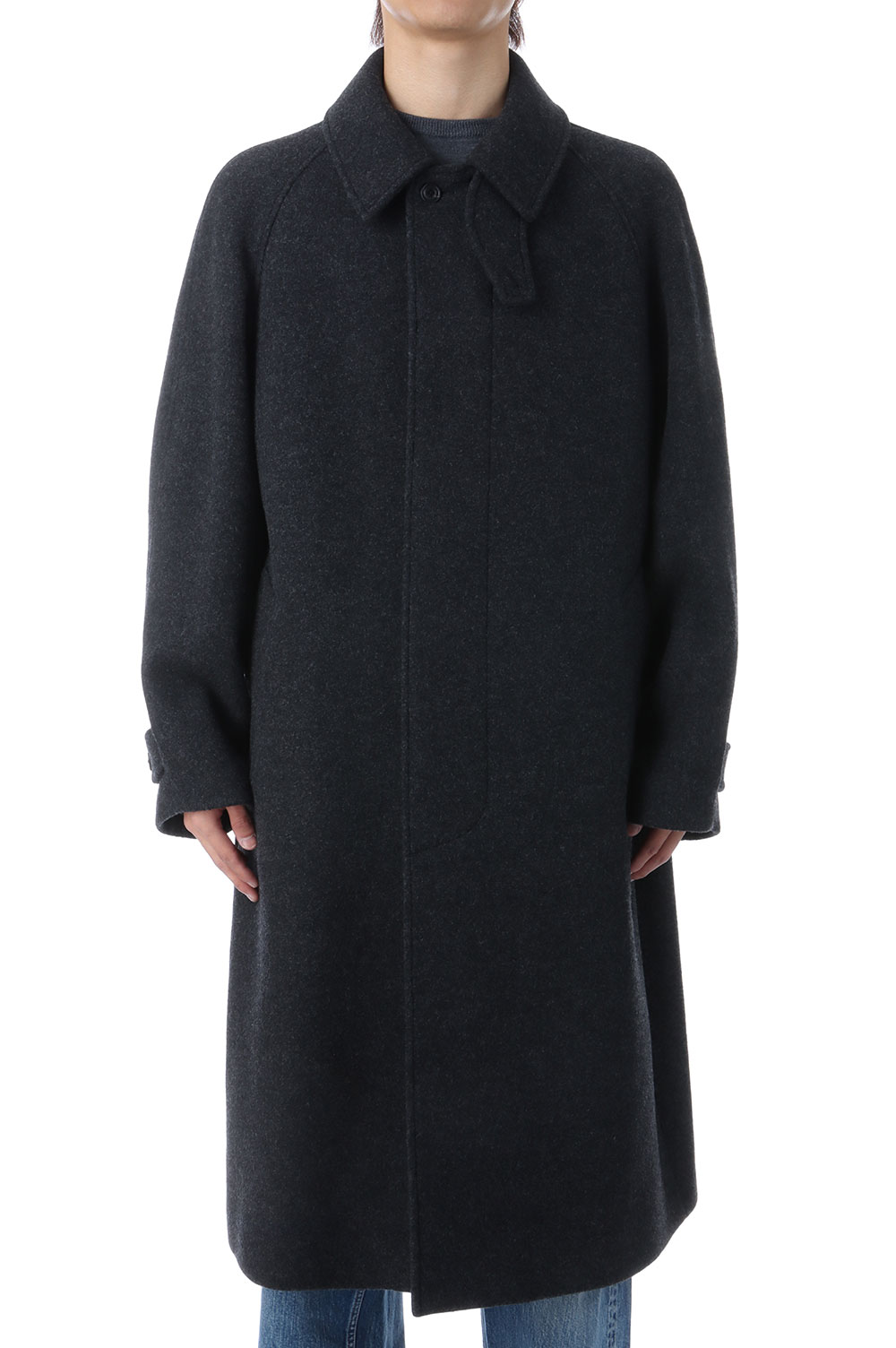 樂天商城 - Legacy Balmacaan Coat - Heather Charcoal (AOEFCT003) ANOTHER OFFICE(アナザー・オフィス)