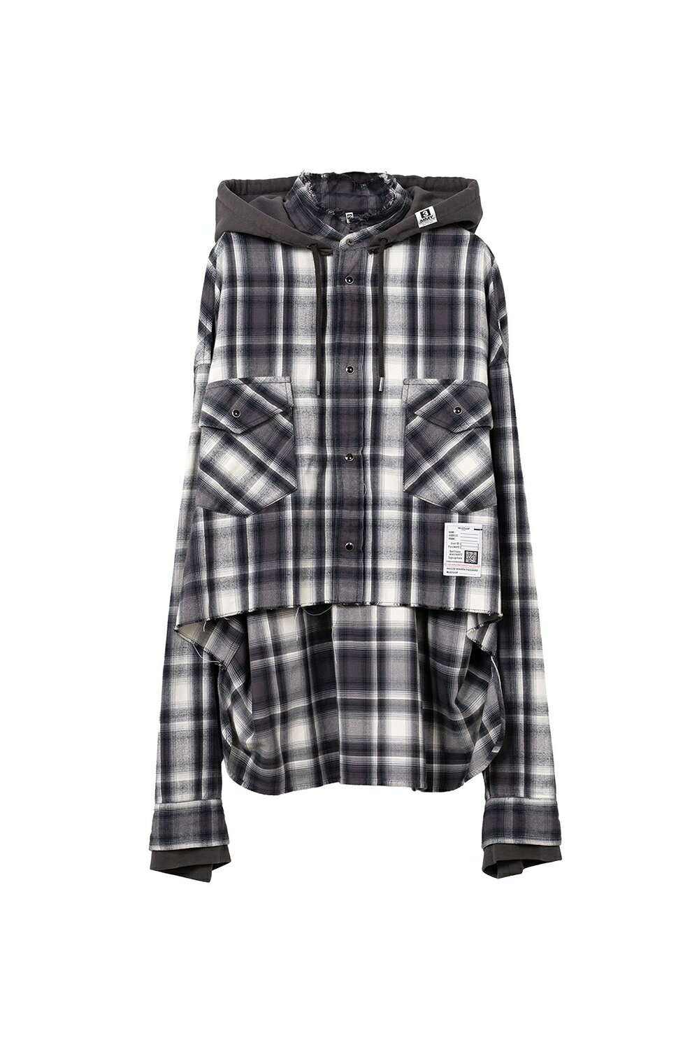 メゾンミハラヤスヒロ チェックシャツ PartlyDamaged Shirt 楽天市場