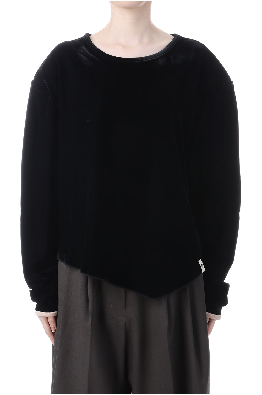 Rakuten - 【P10倍】Velour Drop Shoulder Top - BLACK (153WCT254014) null(ヌル)