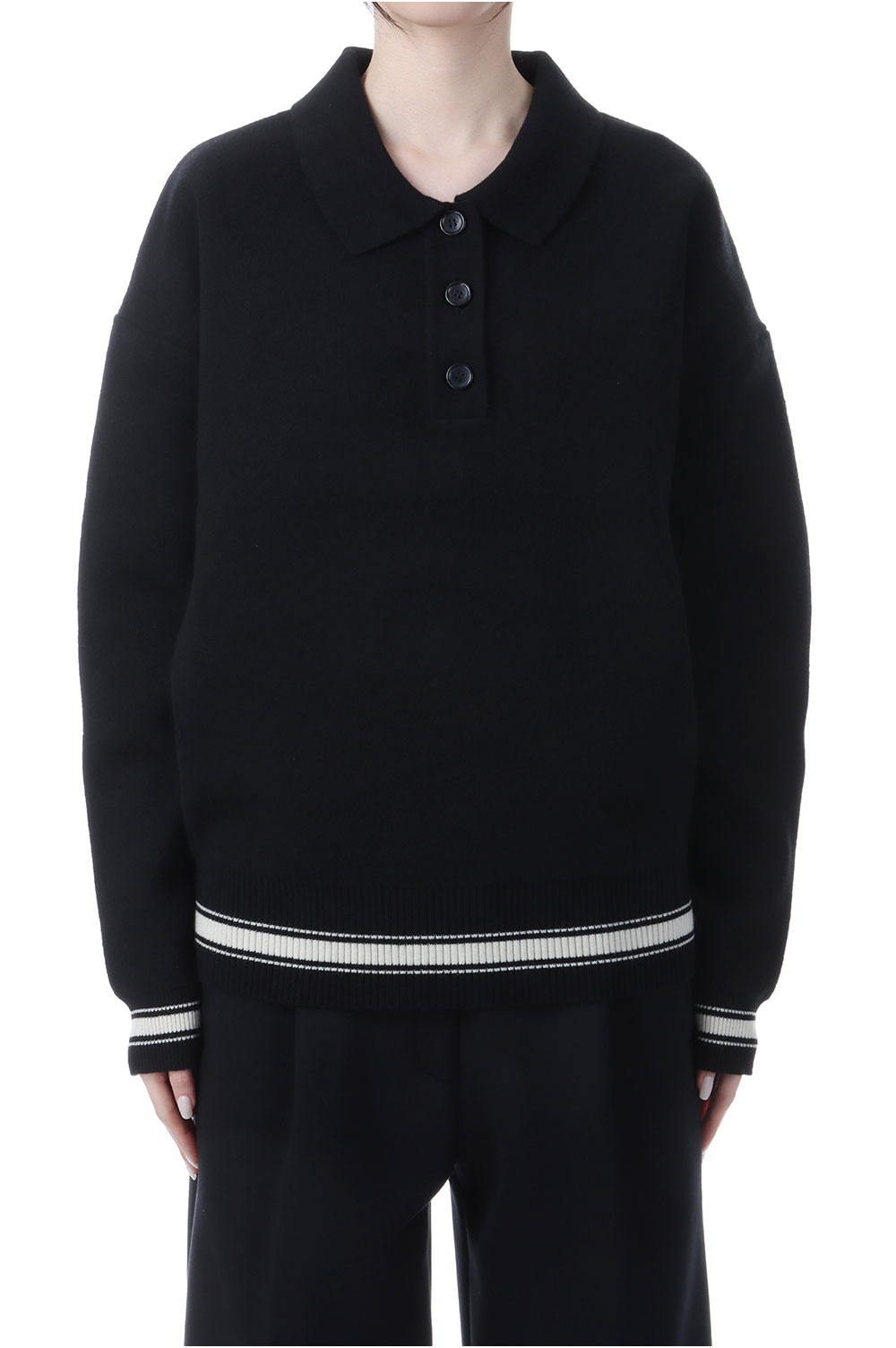Rakuten - Polo Knit - BLACK (153WNT255028) null(ヌル)