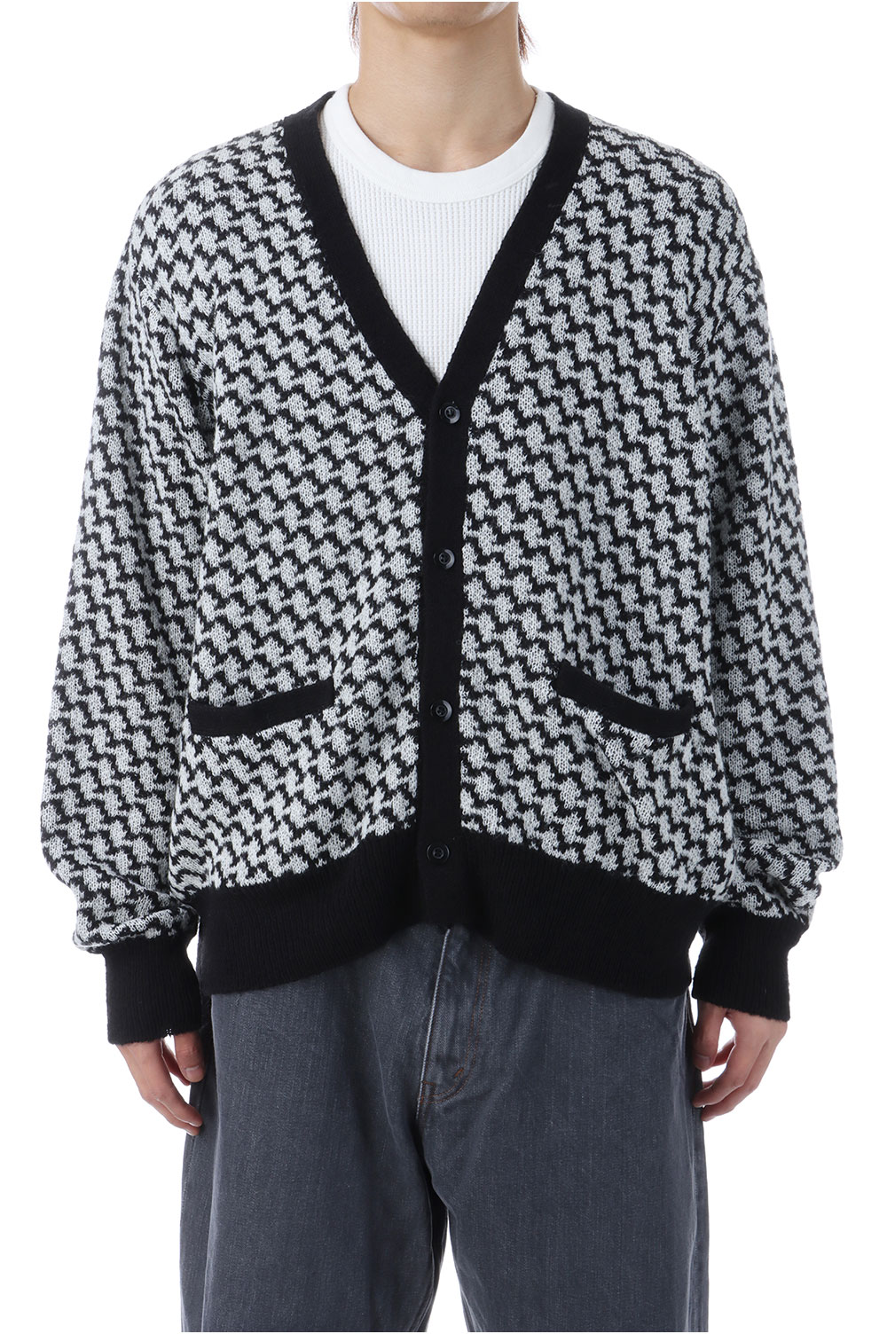 Rakuten - KPATTERN CARDIGAN- BLACK (ACY-25AW-003) Acy(エイシー)