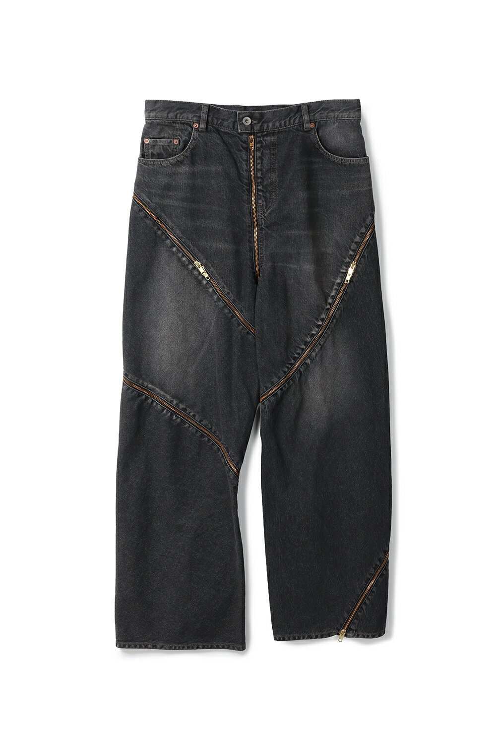 Rakuten - 【P10倍】FILLETED ZIP DENIM PANTS - BLACK (26SS08PT340) doublet(ダブレット)