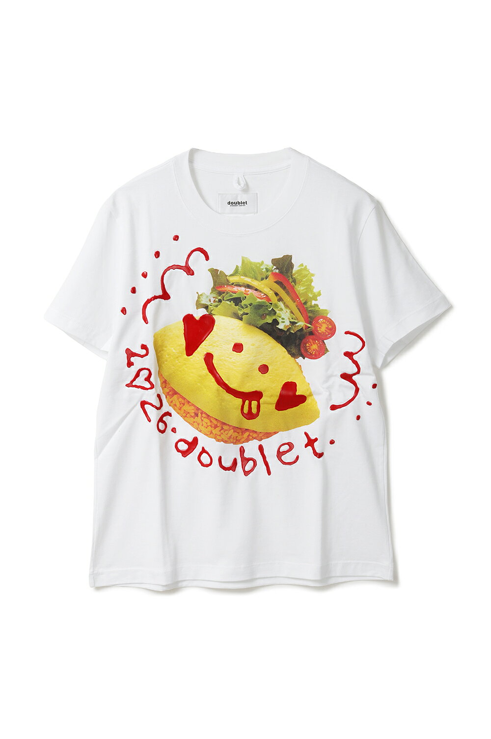 樂天商城 - KETCHUP MESSAGE OMURICE T-SHIRT - WHITE (26SS30CS426) doublet(ダブレット)