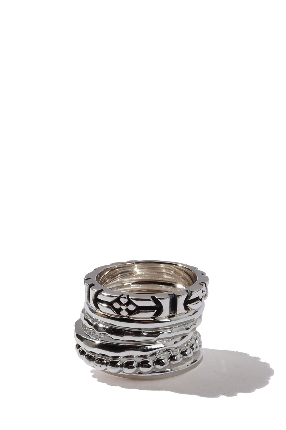 樂天商城 - 6 Stack Ring / Silver (XOR076) XOLO JEWELRY(ショロ ジュエリー)