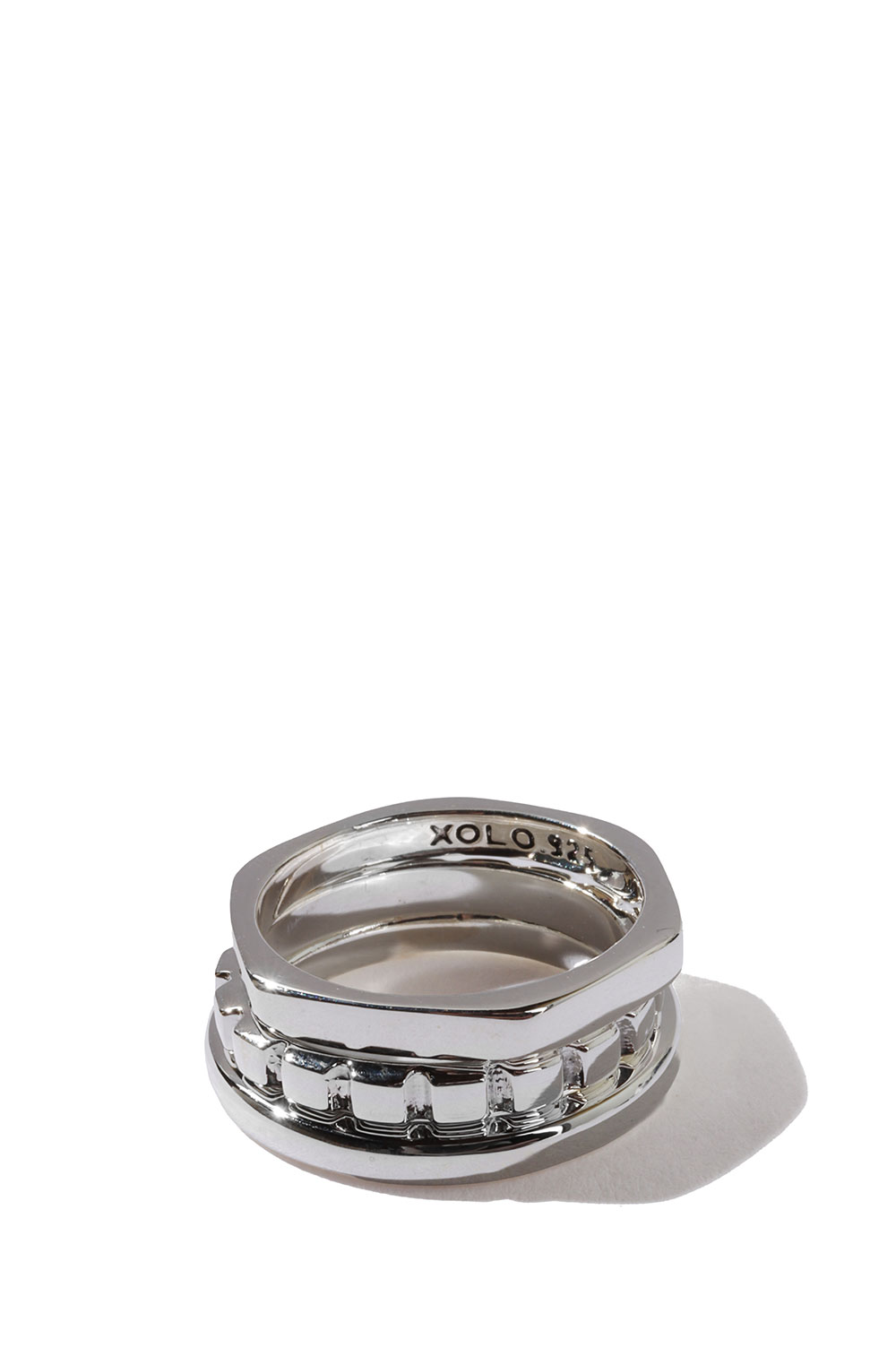 Triple with Cushion Ring / Silver (XOR095) XOLO JEWELRY(ショロ ジュエリー)