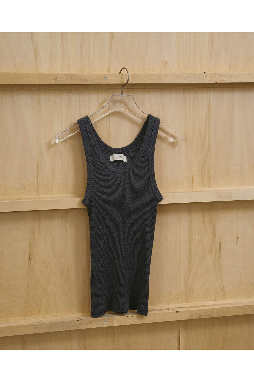 Rakuten - Useful Seamless Rib Tanktop - CHARCOAL GRAY (12610621) Todayful(トゥデイフル)