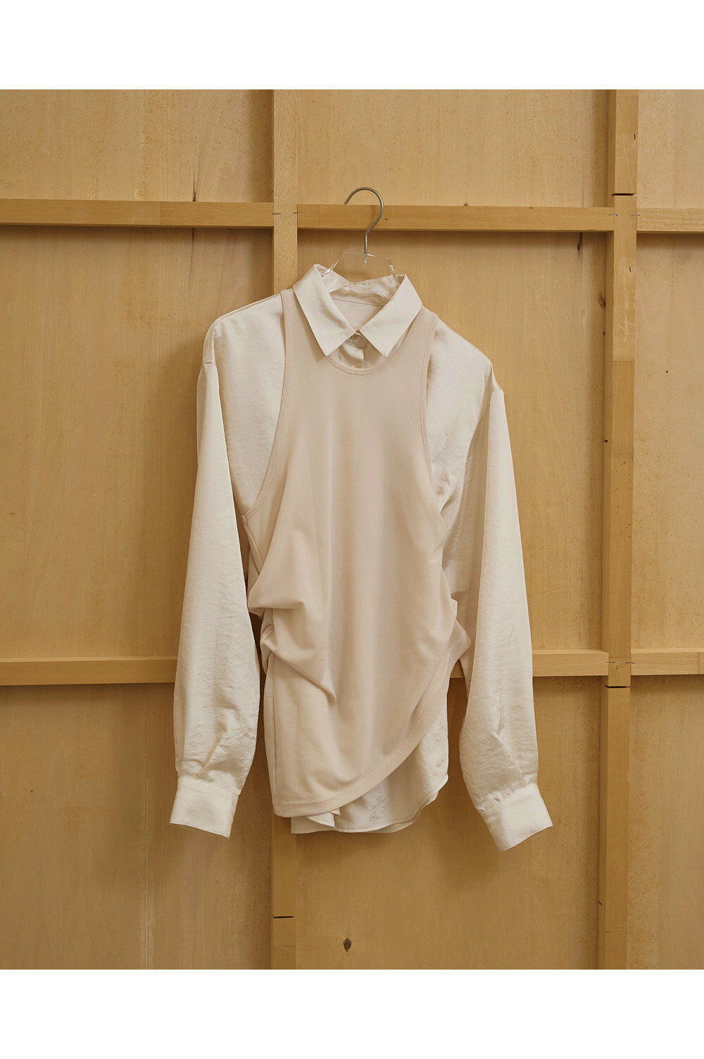Rakuten - 2set Layered Shirts - ECRU (12610404) Todayful(トゥデイフル)