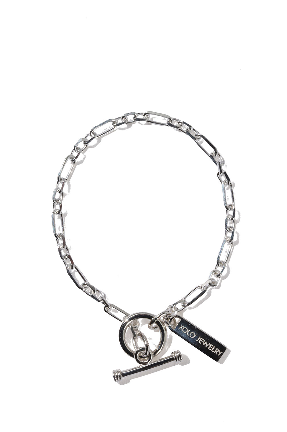 Mix Cut Link Bracelet -3mm- / Silver (XOB120-19) XOLO JEWELRY(ショロ ジュエリー)