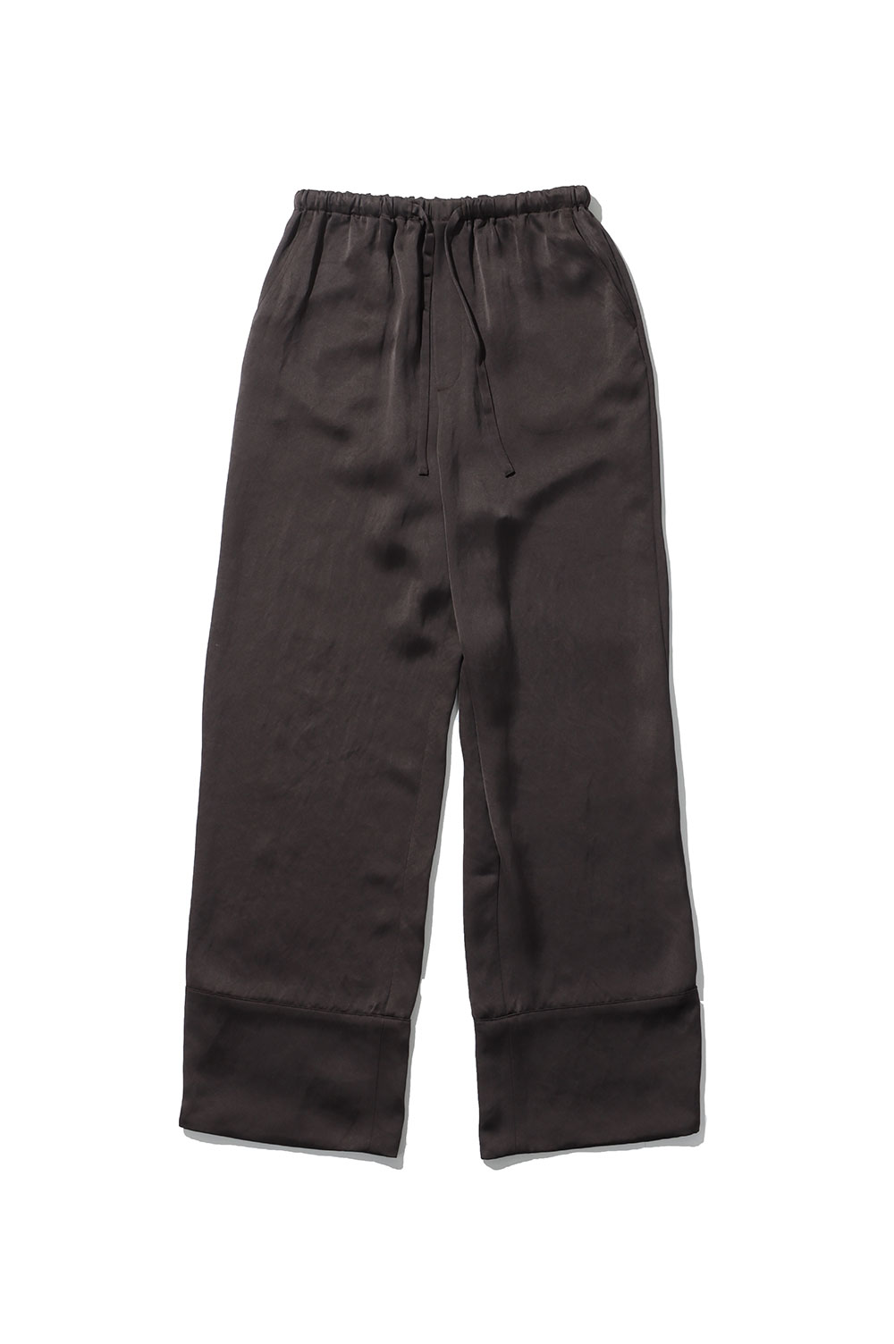 Rakuten - Satin Easy Pants - DARK BROWN (12610704) Todayful(トゥデイフル)