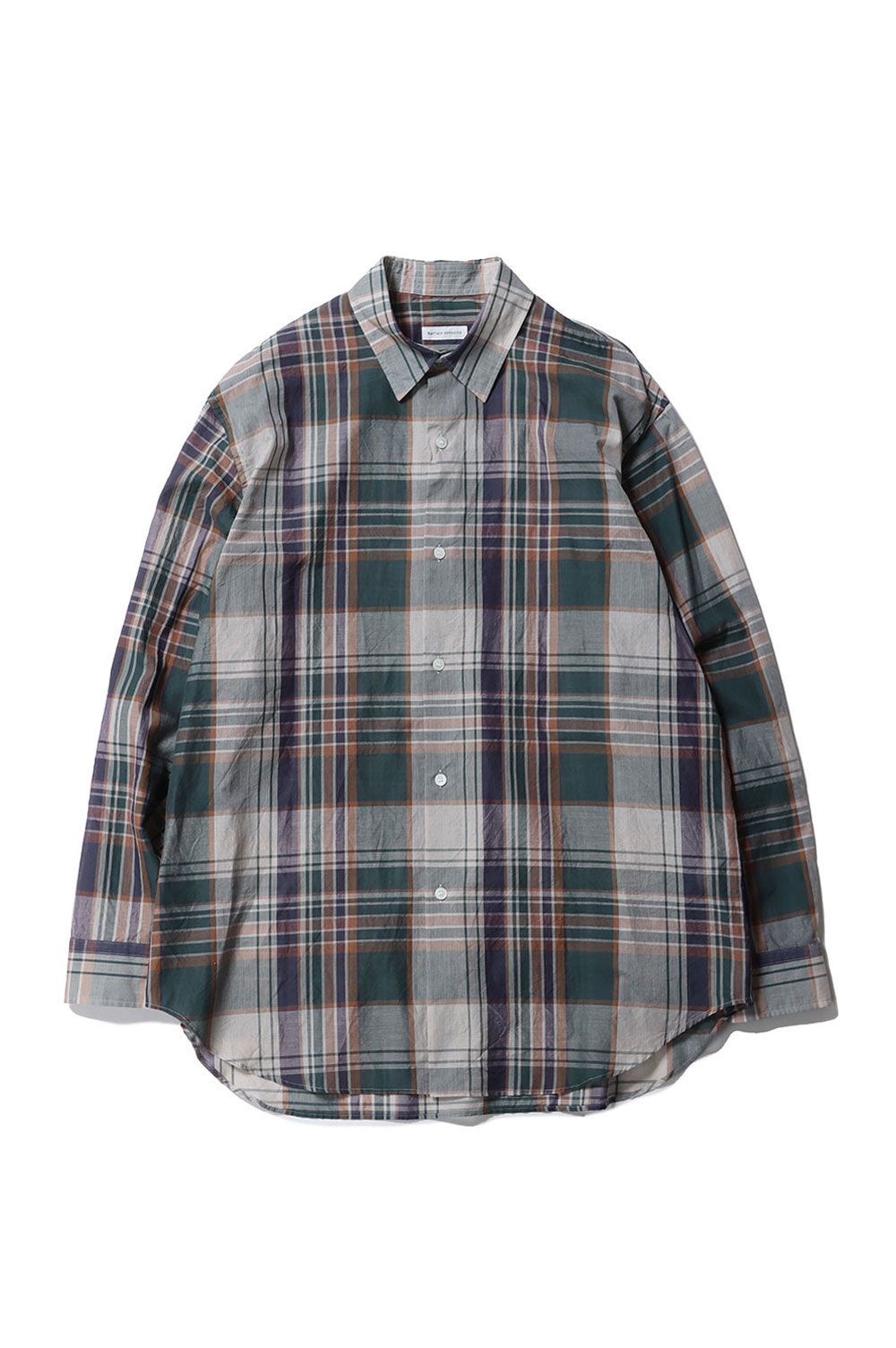 Rakuten - Gauze Plaid Plain Shirt / FOREST PLAID (KS26SSH14) Kaptain Sunshine(キャプテンサンシャイン)