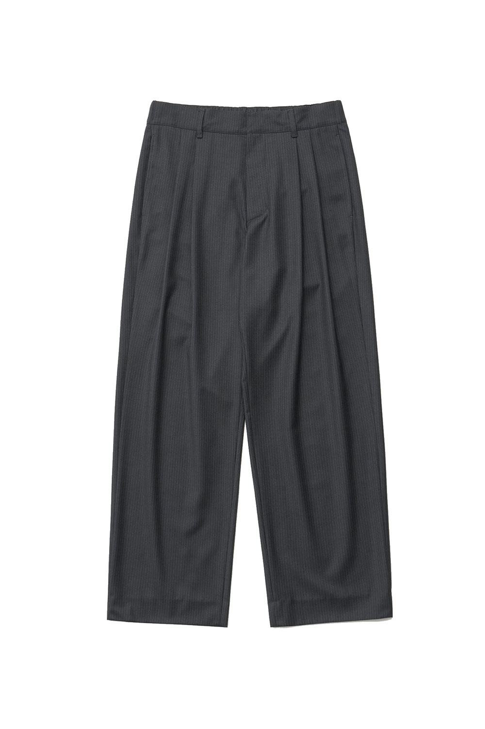 Narrow Stripe Tapered Slacks / HEATHER CHARCOAL (AOFSPT017) ANOTHER OFFICE(アナザー・オフィス)
