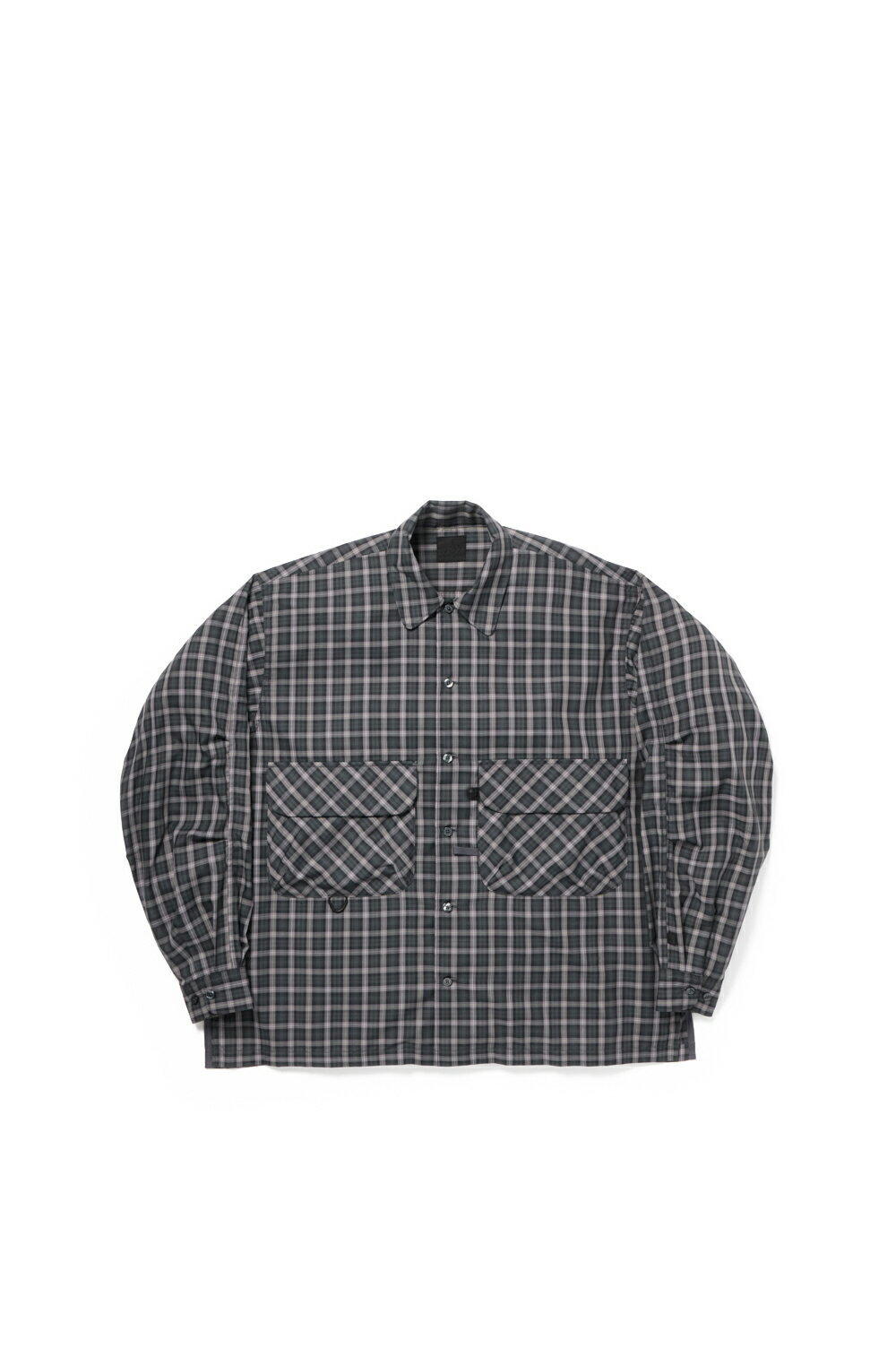 TECH SPORTS OPEN COLLAR SHIRT L/S GREN PLAID - CHARCOAL (BE-82026) DAIWA PIER39(ダイワ ピア39)（楽天・Deepinsideinc.Store）