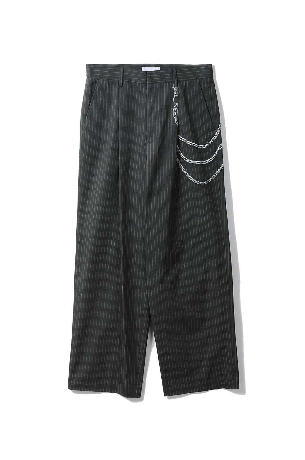 Rakuten - 【P10倍】Printed One Tuck Trousers - Black(Stripe) (26-1302) TOLQ(トルク)