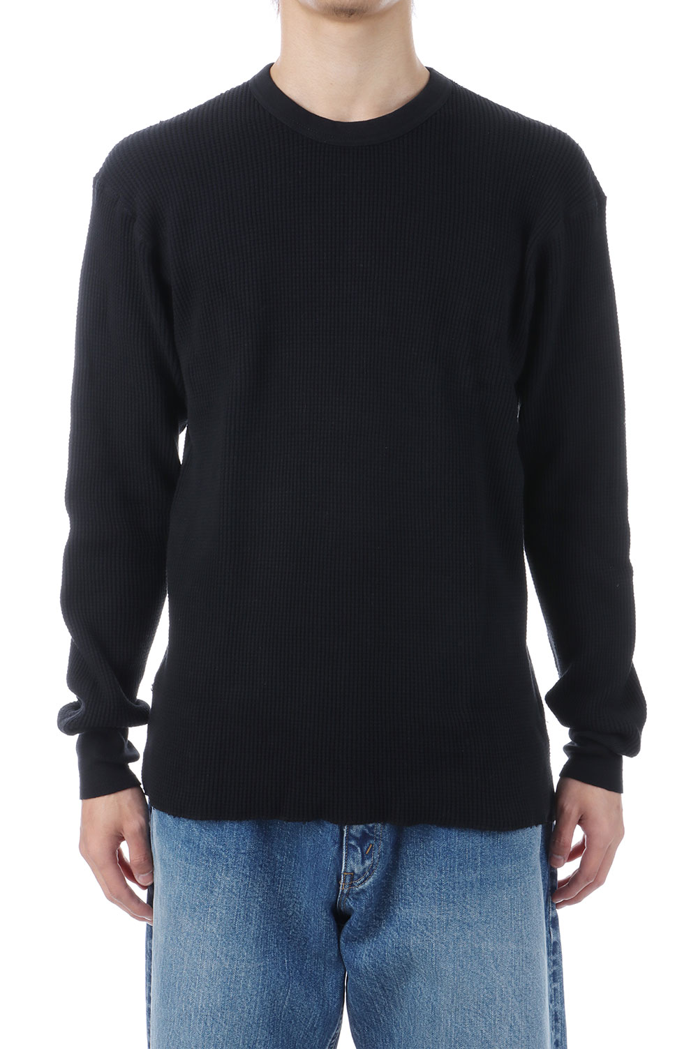 Rakuten - THERMAL KING WAFFLE CREW NECK L/S - BLACK (#52017) Healthknit(ヘルスニット)