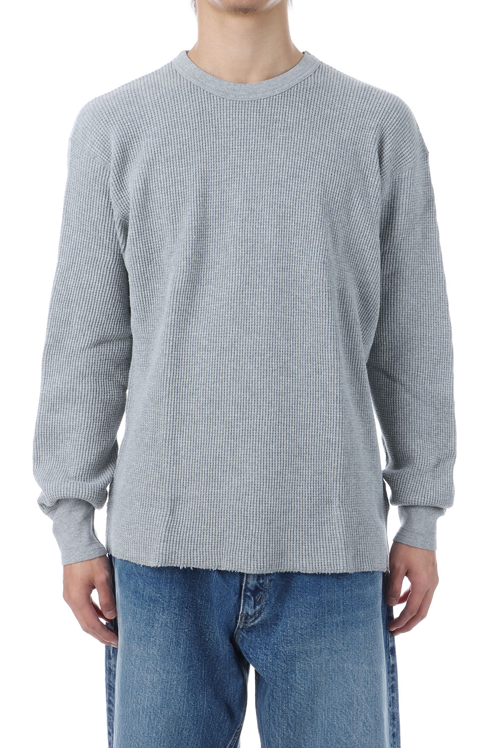 Rakuten - THERMAL KING WAFFLE CREW NECK L/S - HEATHE GRAY (#52017) Healthknit(ヘルスニット)