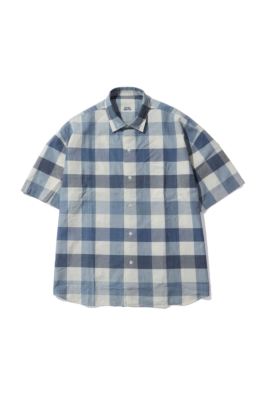 H/W INDIGO CHECK BEAT WRITER SHIRT / LIGHT BLUE (PC-010-3932) Porter Classic(ポータークラシック)