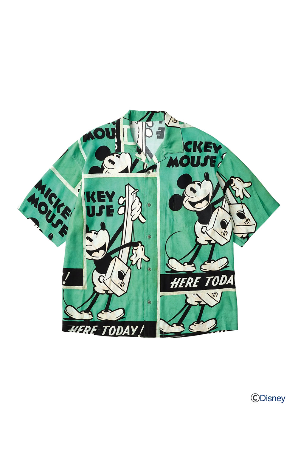 Rakuten - DISNEY VP / PC ALOHA COLLECTION ALOHA SHIRT / MICKEY & GUITAR / GREEN (DP-024-3965) Porter Classic(ポータークラシック)