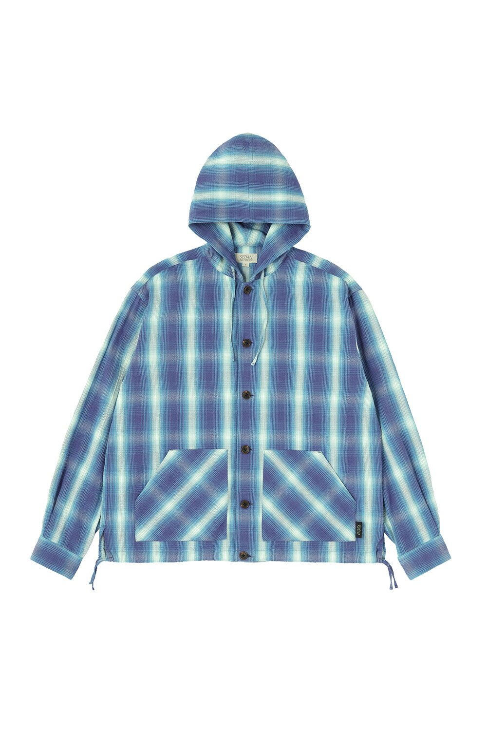 Rakuten - 【P10倍】Ombre Plaid Hooded Shirt - Navy Plaid (SD26S-SH03) SEDAN ALL PURPOSE(セダン オール パーパス)
