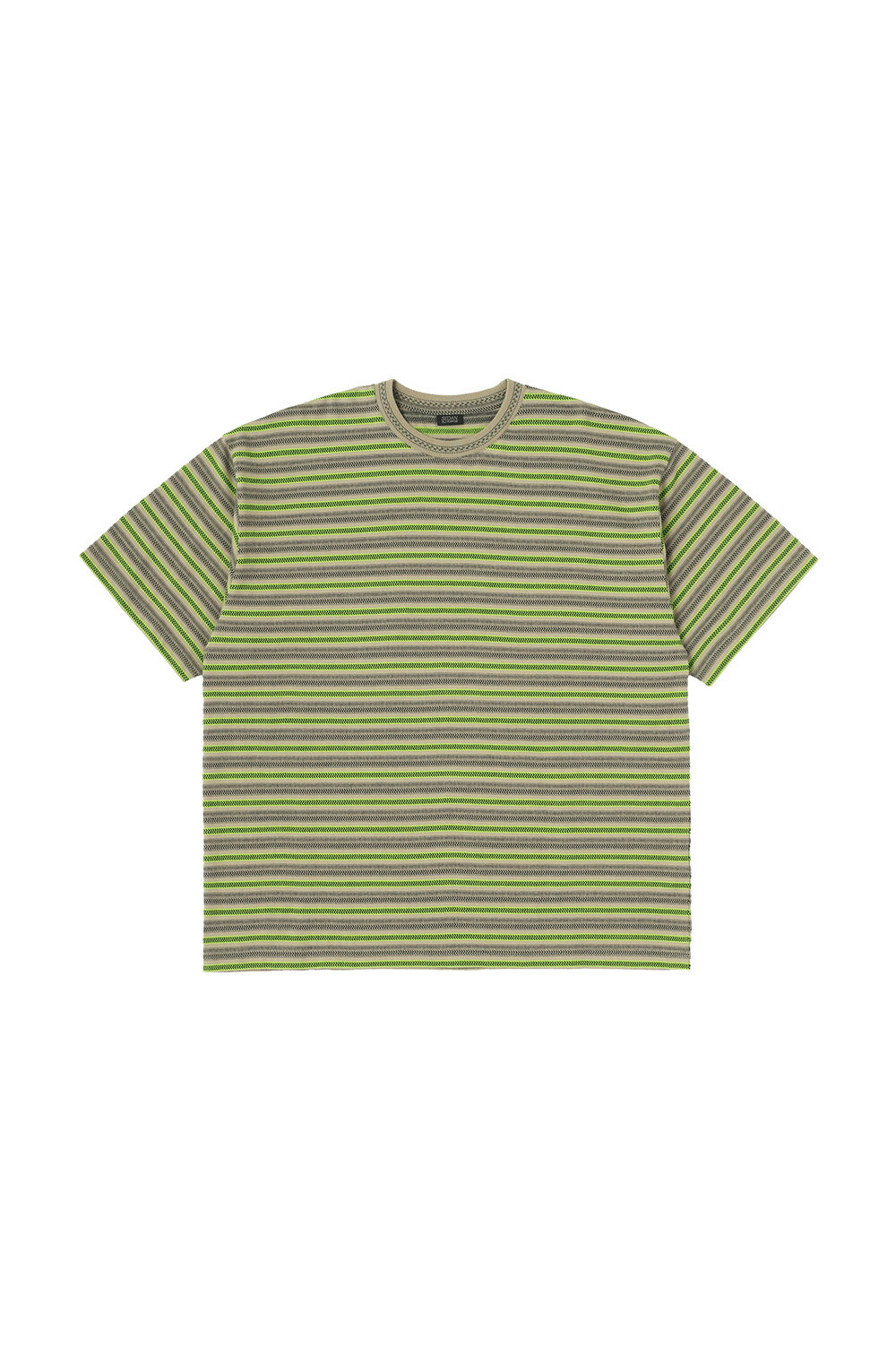 Rakuten - 【P10倍】Jacquard Striped S/S Tee - Olive (SD26S-CT06) SEDAN ALL PURPOSE(セダン オール パーパス)