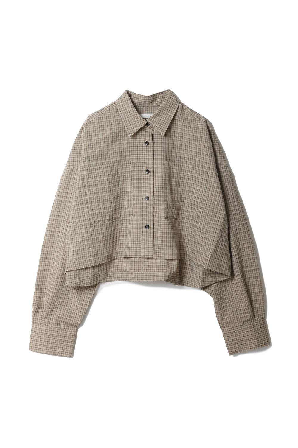 樂天商城 - Check Short Shirts - BEIGE (62610415) anuke(アンヌーク)