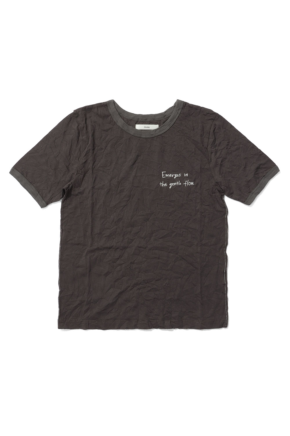 樂天商城 - Lettering Washer T-Shirts - BROWN (62610610) anuke(アンヌーク)
