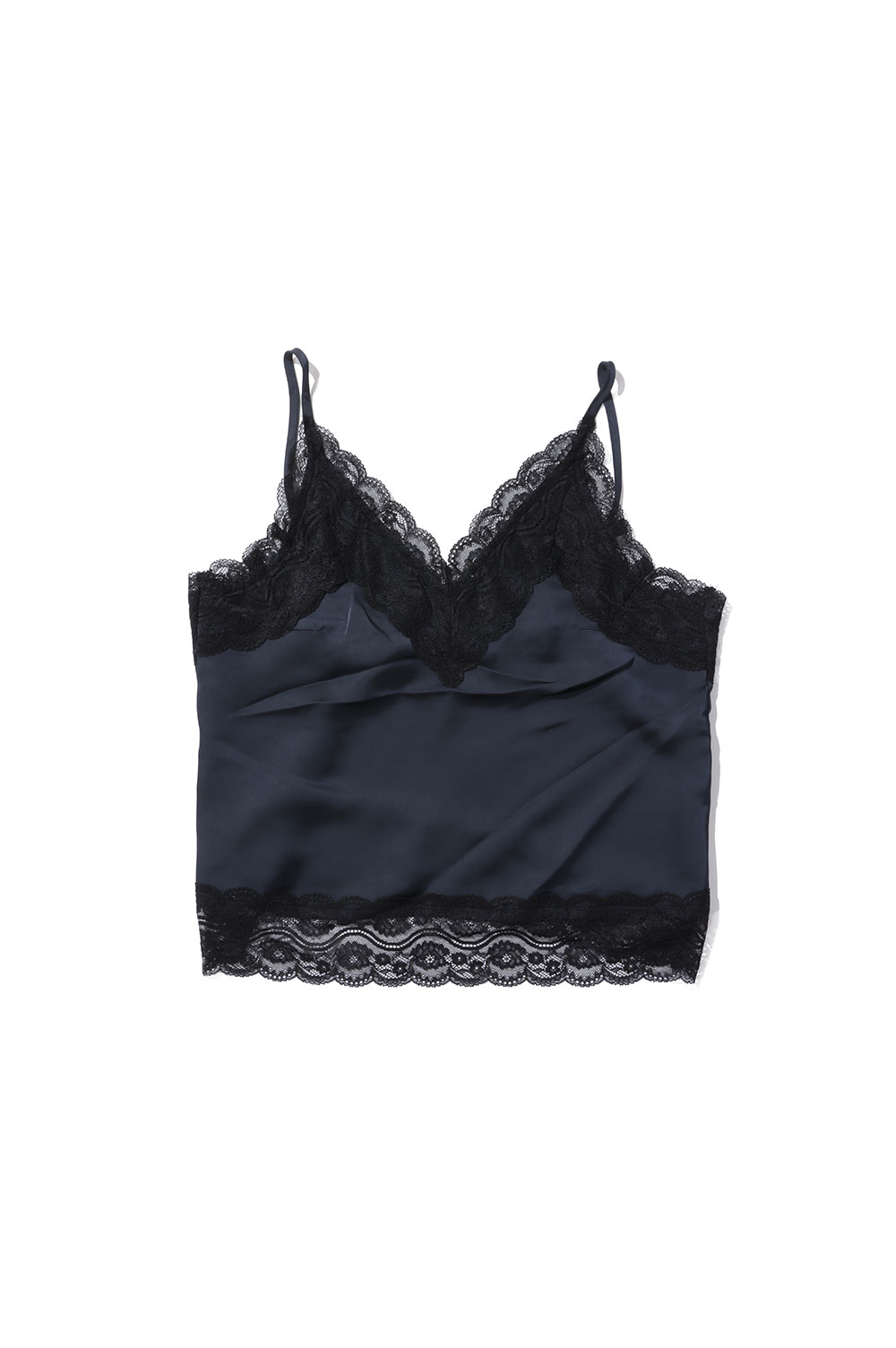 Satin Lace Camisole - NAVY (62610425) anuke(アンヌーク)