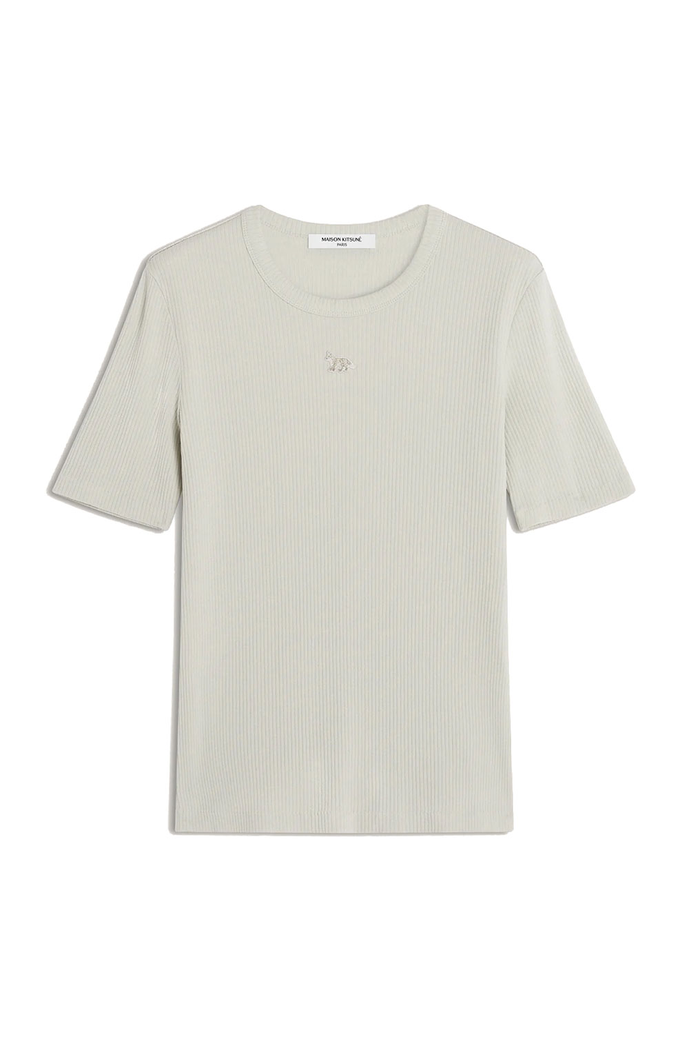 Rakuten - 【P10倍】BABY FOX RIBBED FITTED TEE- SHIRT - MINERAL GRAY (OW00124KJ0134) Maison Kitsune -Women-(メゾンキツネ)